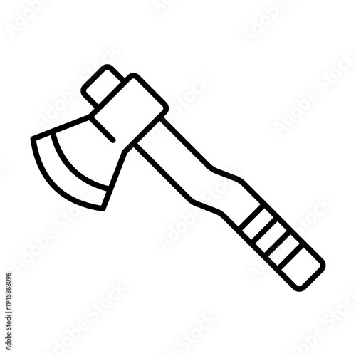 camping axe line icon