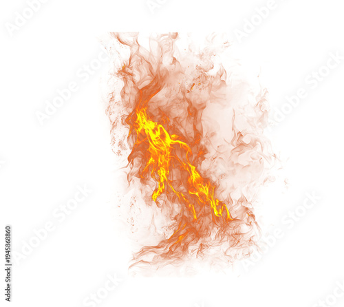 Vibrant fire flames rising against a dark background intense blazing flames