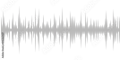 Abstract Music equalizer wave pattern, dotted audio signal visualization, digital radio sound spectrum concept, glowing tech line design. vector design