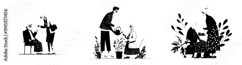 A tender moment of care and compassion