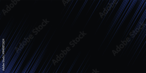 Dynamic blue soundwave equalizer pattern, vertical dotted signal bars on dark background, digital music visualization pattern. graphic illustration art