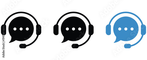 Customer support and service icon collection, with call center, hotline, and technical assistance illustrations, suitable for websites, apps, dashboards, and client service design projects.