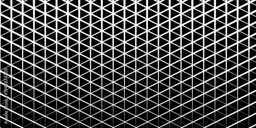 Triangles Halftone Pattern Vector Abstract Geometric Technology Background. Triangular Half Tone Texture