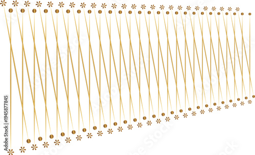 Luxury Golden Geometric Decorative Border Ornament Vector