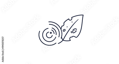 A simple line drawing of leaf.