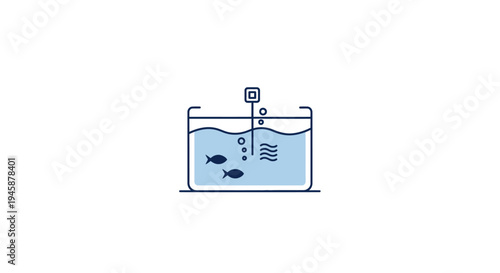 Aquarium with Fish and Bubbles Inside.