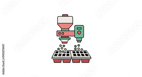 Automated seed planting machine dispenser.