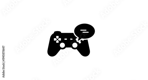 Black gaming controller with bubble.