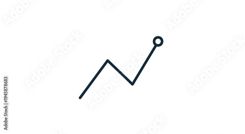 Black line graph with circle.