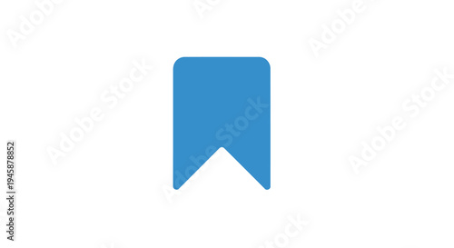 Blue bookmark icon symbol.
