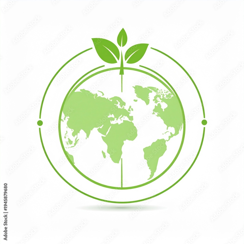 Obraz premium green earth with leaves