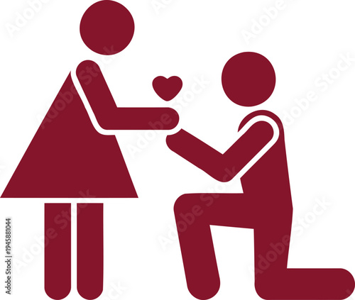 A man proposing to a woman with a heart-shaped ring.