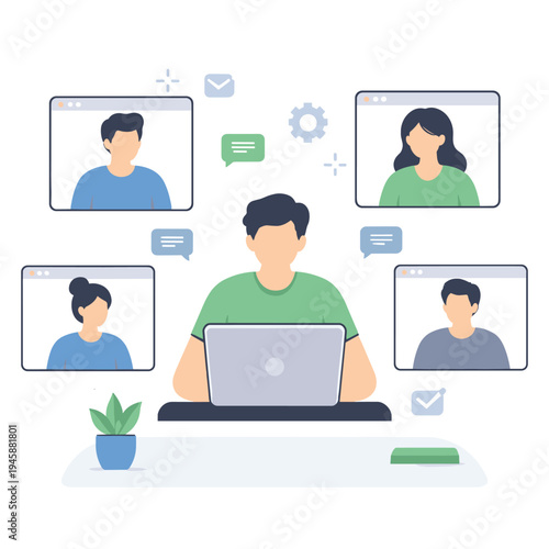 Virtual meeting with multiple participants