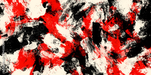 Red black and white abstract vector texture background with messy oil paint brush strokes and artistic acrylic pattern for modern backdrops