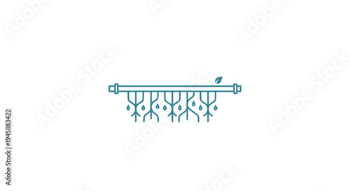 Blue metal decorative curtain rod holder.