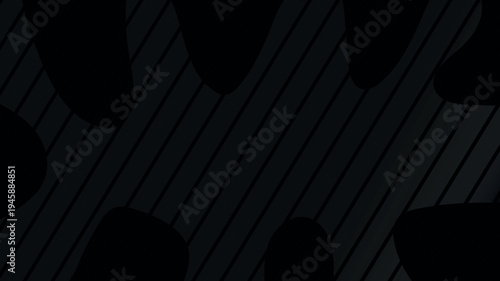 Black silhouettes of a veiled woman, a man in dark clothing, and a woman in a white dress standing under a tree at night in a simple musical themed illustration