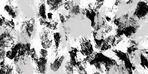 Black and white abstract vector texture background with messy charcoal brush strokes and artistic paint splatters for modern creative backdrops