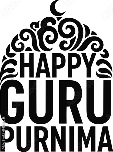 Happy guru purnima celebration logo