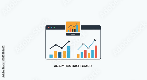 Colorful business analytics dashboard graph.