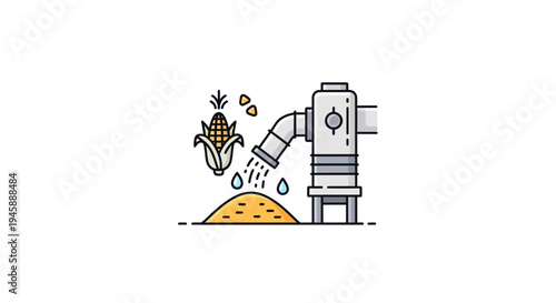 Corn kernel processing factory machine.