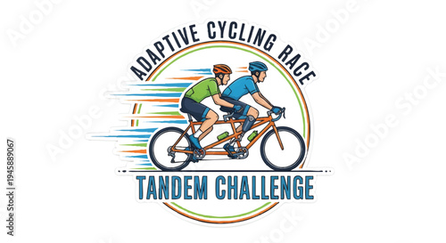 Adaptive cycling race tandem challenge logo