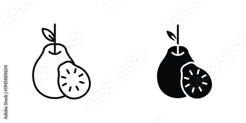 Guava icon graphic design vector symbols. Best for Graphics