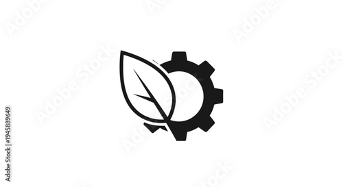 Eco friendly technology green leaf gear.