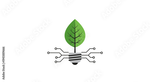 Eco friendly technology green leaf circuit.