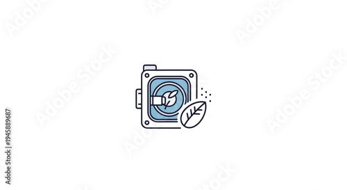 Eco friendly washing machine symbol.