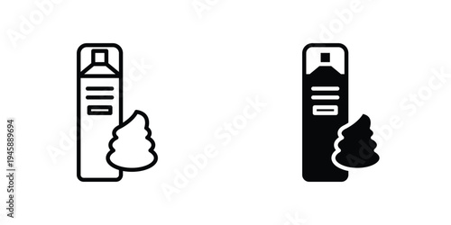 Hair mousse icon graphic design vector symbols. Best for Graphics