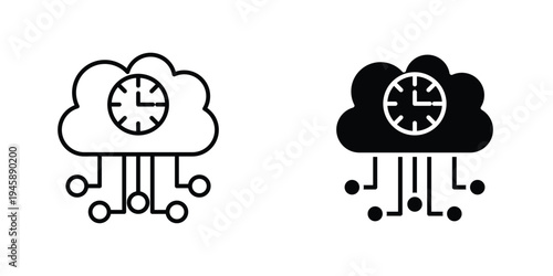 High server uptime icon graphic design vector symbols. Best for Graphics