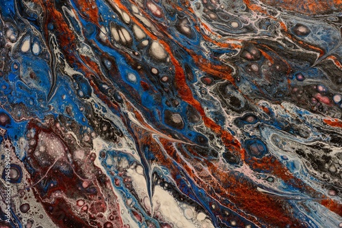 Color paint- acrylic fluid art. Exotic marble texture- abstract background