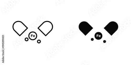 Iron capsule icon graphic design vector symbols. Best for Graphics