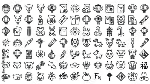 Black line icons on white background.