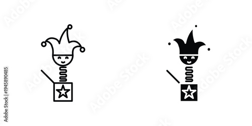 Jack in the box icon graphic design vector symbols. Best for Graphics