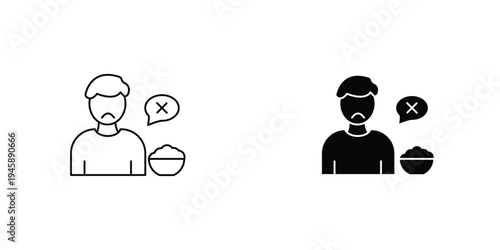 Lack of appsetite icon graphic design vector symbols. Best for Graphics