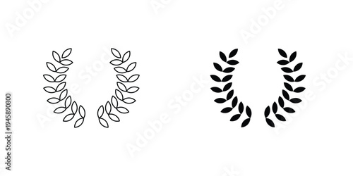 Laurel wreath icon graphic design vector symbols. Best for Graphics