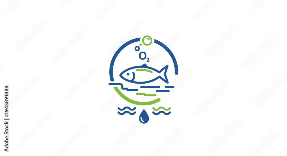 Fototapeta premium Fish Swimming in Water Environment.