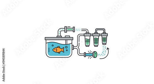 Fish in a laboratory aquarium setup.