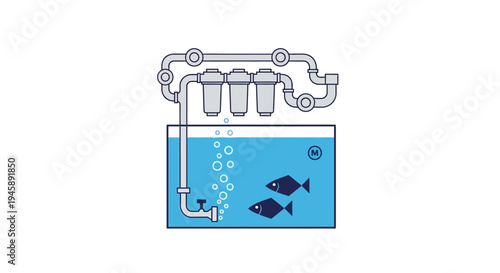 Fish in a blue aquarium tank.