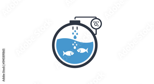 Fish in a Round Aquarium Tank.