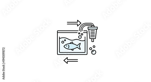 Fish in a water filter system.
