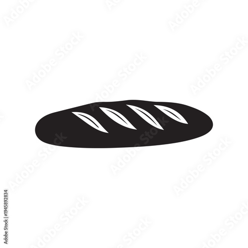 Bread silhouette vector illustration on white background