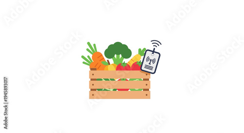 Fresh Vegetables in a Crate Box.