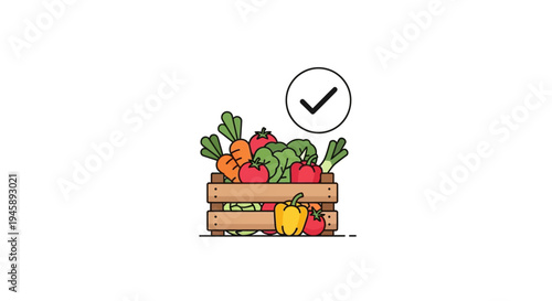 Fresh Vegetables in a Crate.