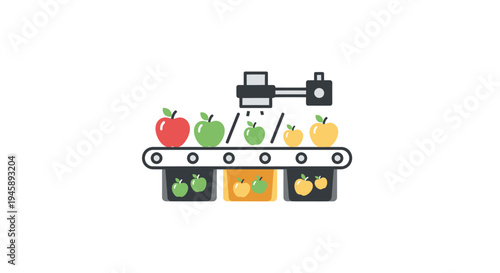 Food sorting machine conveyor belt.