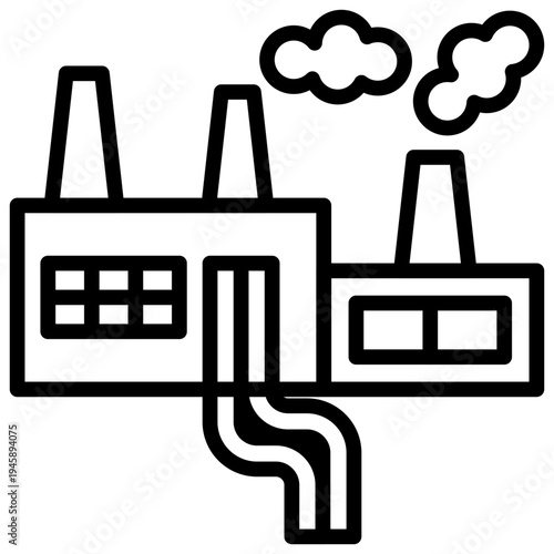 Geothermal Energy line icon