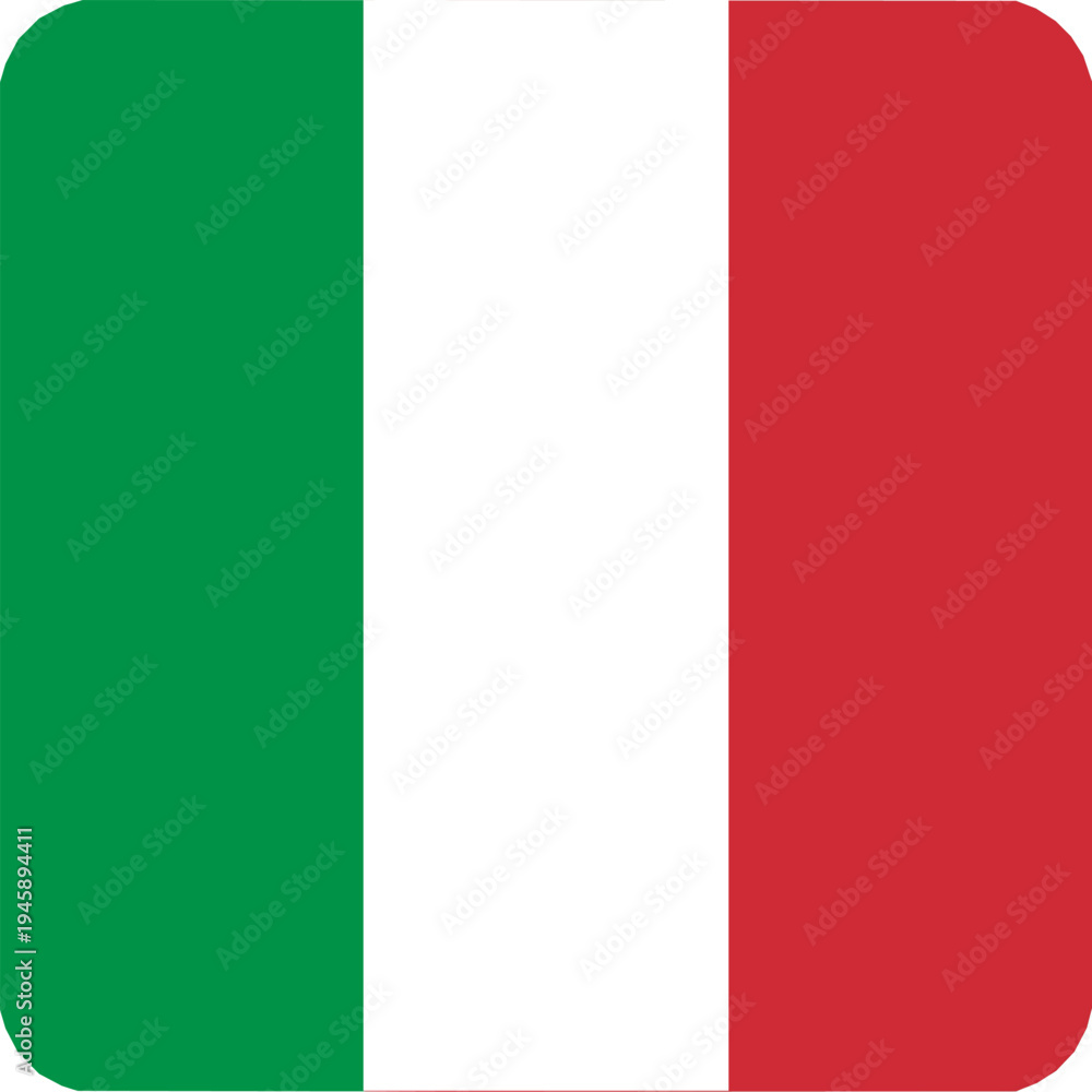 Obraz premium Italy simple flag. Italy flag vector. Flag of Italy on white background