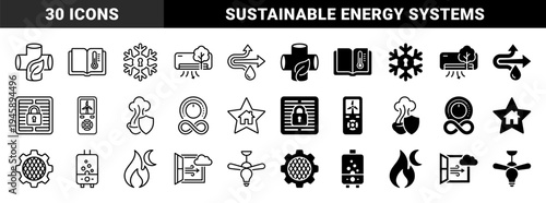 Hybrid climate control and energy efficiency symbols merging hvac technology with ecological sustainability through organic and mechanical fusion