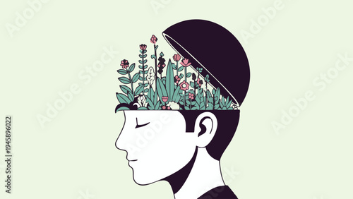 Flat vector illustration of a working time concept